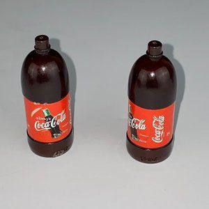Barbie Pretend Play Lot of 2 Coca Cola Toy Bottles For Playset Dollhouses Kids